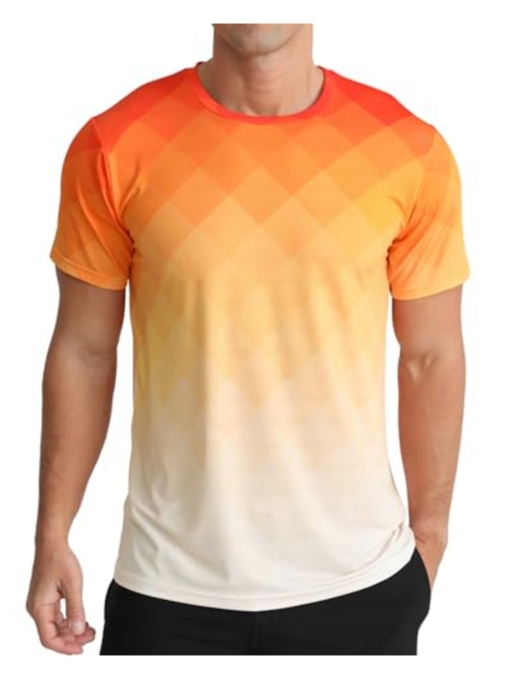 Men's Quick Dry Athletic Gym T-Shirt Moisture Wicking Crew Neck Workout Tee